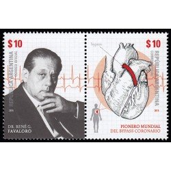 Argentina 3082/83 2015 René Favaloro Cardiólogo MNH