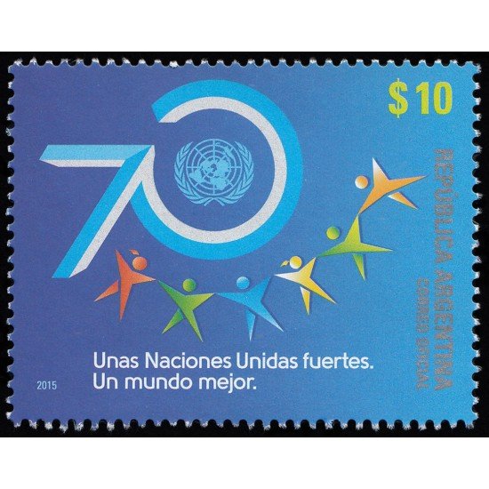 Argentina 3084 2015 70 aniversario ONU MNH Argentina 3084 2015 70 aniversario ONU MNH