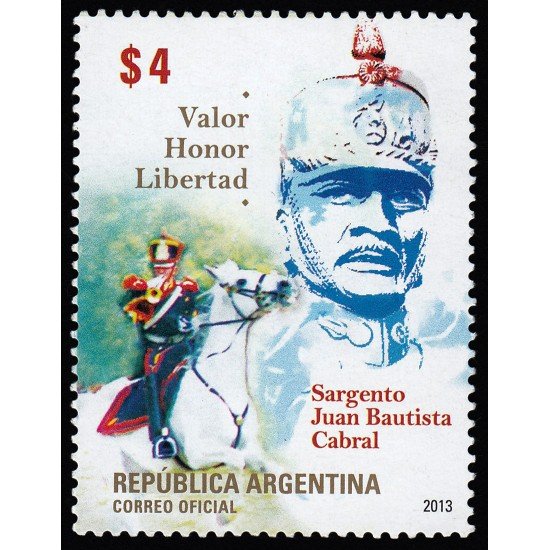 Argentina 3001 2013 Sargento Juan Bautista Cabral MNH Argentina 3001 2013 Sargento Juan Bautista Cabral MNH