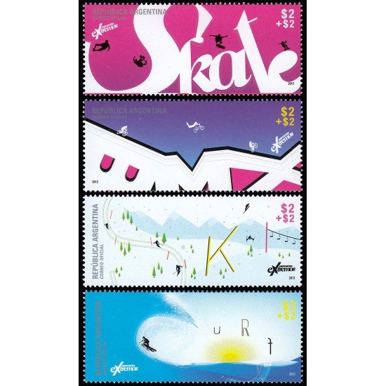 Argentina 3011/14 2013 Deportes extremos MNH Argentina 3011/14 2013 Deportes extremos MNH