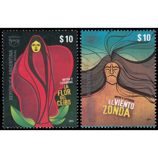 Argentina 3044/45 2014 América UPAEP Mitos y Leyendas MNH Argentina 3044/45 2014 América UPAEP Mitos y Leyendas MNH
