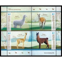 Argentina 3085/88 2015 Fauna Mamíferos Llama MNH