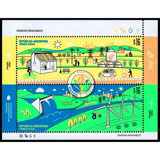 Argentina HB 160 2018 Energías renovables MNH Argentina HB 160 2018 Energías renovables MNH
