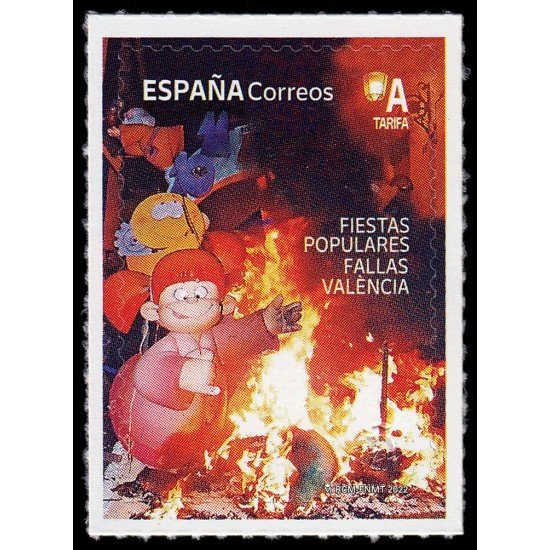 España Spain 5548 2022 Fiestas populares Fallas València Autoadhesivo Tarifa A España Spain 5548 2022 Fiestas populares Fallas València Autoadhesivo Tarifa A