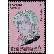 España Spain 5569 2022 Efemérides 50 años fallecimiento Clara Campoamor MNH 