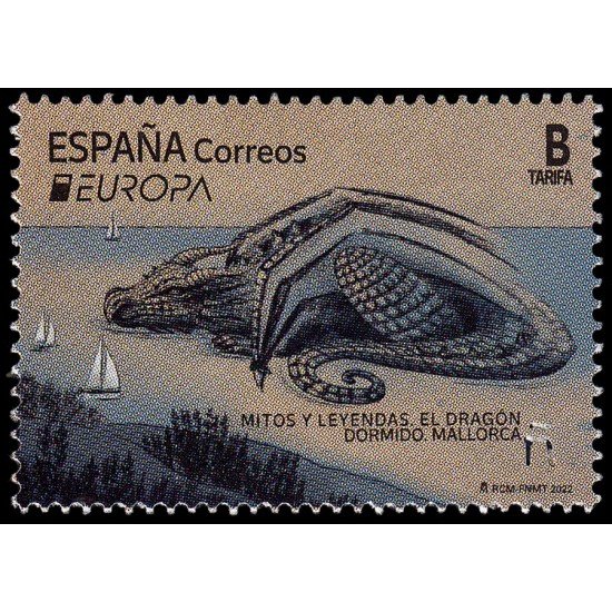 España Spain 5572 2022 Mitos y Leyendas Dragón dormido Mallorca MNH Tarifa B