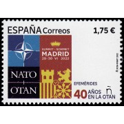 España Spain 5578 2022 Efemérides 40 años de la OTAN MNH 