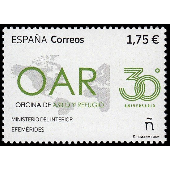 España Spain 5590 2022 Efemérides 30 años Oficina de Asilo y Refugio MNH