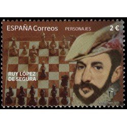 España Spain 5594 2022 Personajes Ruy López de Segura ajedrez MNH España Spain 5594 2022 Personajes Ruy López de Segura ajedrez MNH