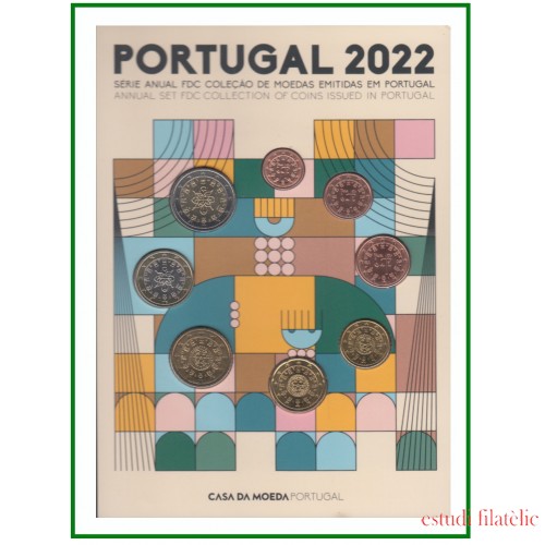 Portugal 2022 Cartera Oficial Monedas € euro Set Cartón 