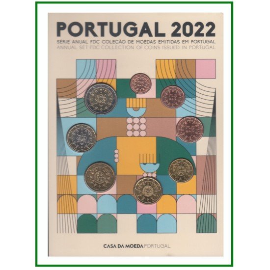 Portugal 2022 Cartera Oficial Monedas € euro Set Cartón Portugal 2022 Cartera Oficial Monedas € euro Set Cartón