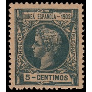 Guinea Española 1 1902 Alfonso XIII MH 
