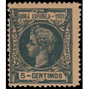 Guinea Española 1 1902 Alfonso XIII MNH 