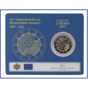 Luxemburgo 2022 Cartera Oficial Coin Card 2 € conmemorativos Erasmus 