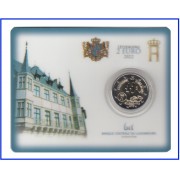 Luxemburgo 2022 Cartera Oficial Coin Card 2 € conmemorativos Av Boda Guillermo 