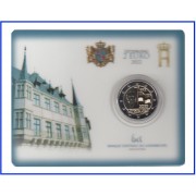 Luxemburgo 2022 Cartera Oficial Coin Card 2 € conmemorativos Av. Bandera 