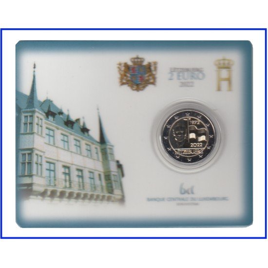 Luxemburgo 2022 Cartera Oficial Coin Card 2 € conmemorativos Av. Bandera Luxemburgo 2022 Cartera Oficial Coin Card 2 € conmemorativos Av. Bandera