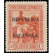 Guinea Española 225 1931 Alfonso XIII  Sobrecargados Reública Española MNH