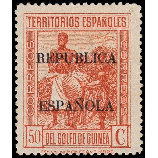 Guinea Española 225 1931 Alfonso XIII Sobrecargados Reública Española MNH Guinea Española 225 1931 Alfonso XIII Sobrecargados Reública Española MNH