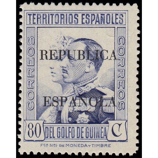 Guinea Española 226 1931 Alfonso XIII Sobrecargados Reública Española MNH Guinea Española 226 1931 Alfonso XIII Sobrecargados Reública Española MNH
