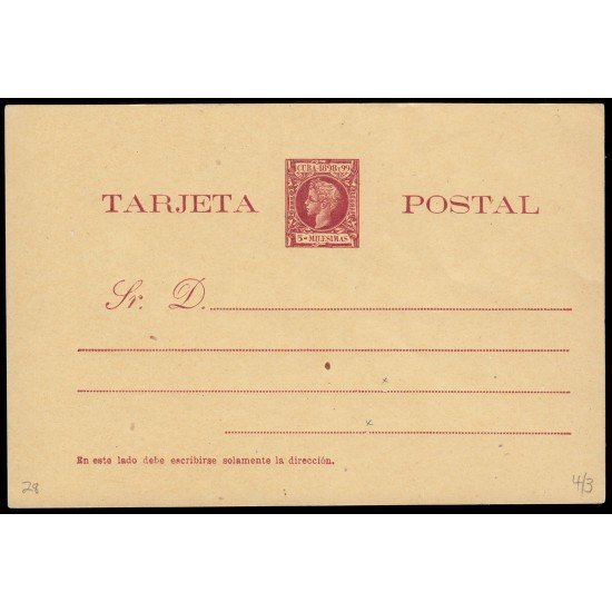 Cuba Entero Postal 31 1898 Alfonso XIII Cuba Entero Postal 31 1898 Alfonso XIII