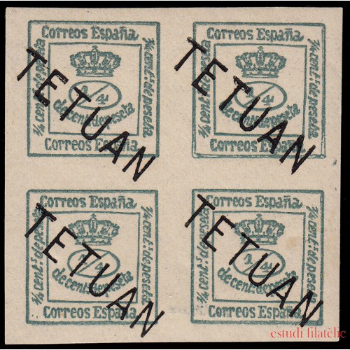 Marruecos Morocco 14 1908 Sellos de España MNH Bl.4