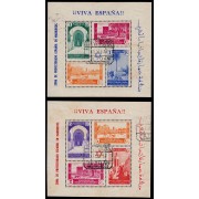 Marruecos Morocco 167/68 Hojitas 1937 Monumentosy  paisajes  Usados