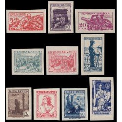 España Spain NE 46/55 1939 No Emitido Correo de Campaña Sin dentar MNH España Spain NE 46/55 1939 No Emitido Correo de Campaña Sin dentar MNH