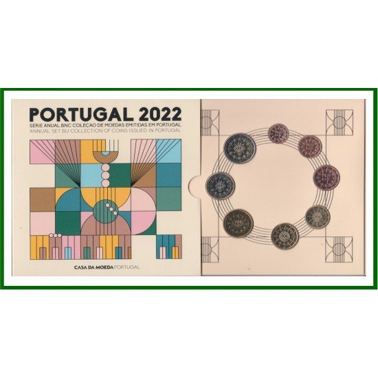 Portugal 2022 Cartera Oficial Monedas € euro Set Portugal 2022 Cartera Oficial Monedas € euro Set