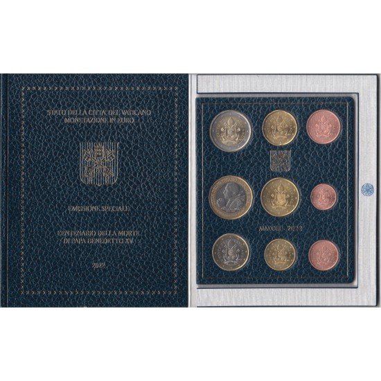 Vaticano 2022 Cartera Oficial Monedas € euros Emisión especial + 5 euros Bimetal Vaticano 2022 Cartera Oficial Monedas € euros Emisión especial + 5 euros Bimetal