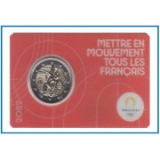 Francia France 2022 Cartera Oficial Coin Card 2€ euros conm. 2r París 2024