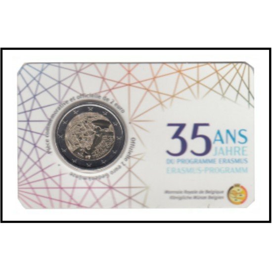 Bélgica 2022 Cartera Oficial Coin Card Moneda 2 € conm Erasmus Bélgica 2022 Cartera Oficial Coin Card Moneda 2 € conm Erasmus