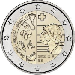 Bélgica 2022 2 € euros conmemorativos Covid Bélgica 2022 2 € euros conmemorativos Covid