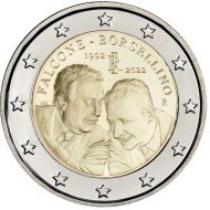 Italia 2022 2 € euros conmemorativos Falcone -  Borsellino