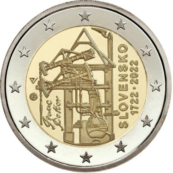 Eslovaquia 2022 2 € euros conmemorativos Máquina de Vapor Eslovaquia 2022 2 € euros conmemorativos Máquina de Vapor