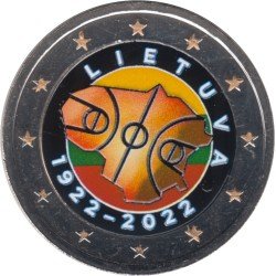 Lituania 2022 2 € euros conmemorativos Color Baloncesto Lituania 2022 2 € euros conmemorativos Color Baloncesto