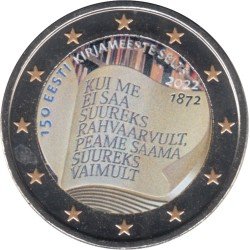 Estonia 2022 2 € euros conmemorativos Color Literatura Estonia 2022 2 € euros conmemorativos Color Literatura