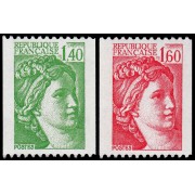 France Francia 2157/58 1981 Sabina MNH France Francia 2157/58 1981 Sabina MNH
