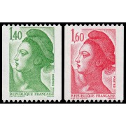 France Francia 2191/92 1982 Libertad Delacroix MNH France Francia 2191/92 1982 Libertad Delacroix MNH