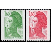 France Francia 2222/23 1982 Libertad de Delacroix MNH France Francia 2222/23 1982 Libertad de Delacroix MNH