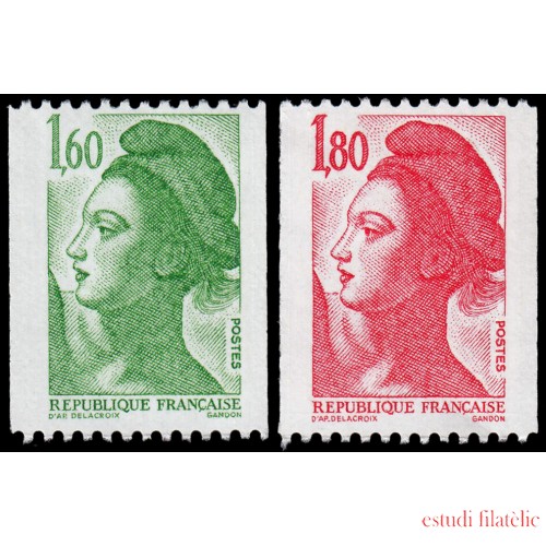 France Francia 2222/23 1982 Libertad de Delacroix MNH