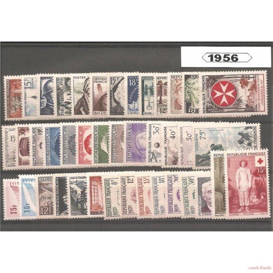 Francia France 1956 Año Completo MH Francia France 1956 Año Completo MH