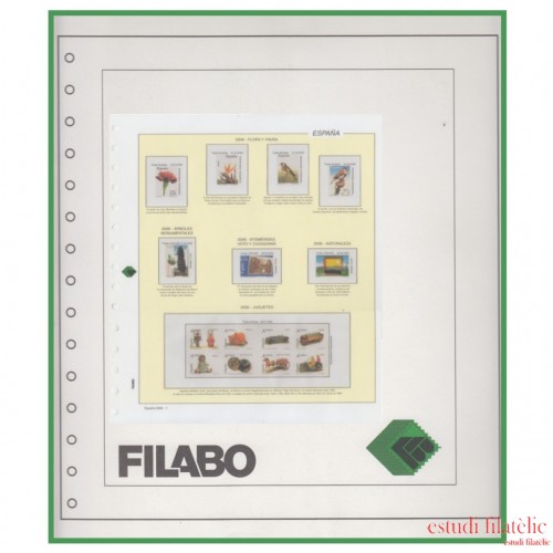 Hojas España Filabo Registro montado con protectores 2009-2011