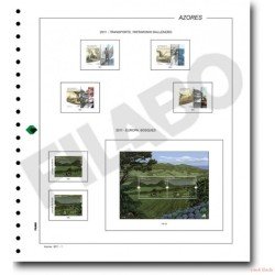 Filabo hojas de sellos de Azores y Madeira montado con protectores 2012-2014 Filabo hojas de sellos de Azores y Madeira montado con protectores 2012-2014