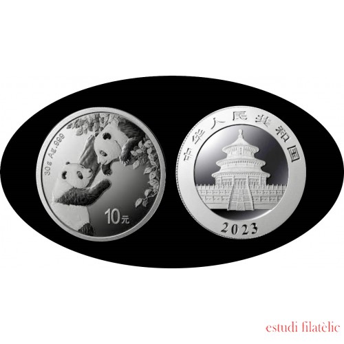 China onza de plata 2023 Oso Panda Sylver Ag