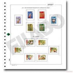 Filabo hojas álbum de sellos de Jersey 2018-2020 registro montado con protectores Filabo hojas álbum de sellos de Jersey 2018-2020 registro montado con protectores