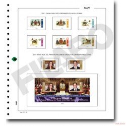 Filabo hojas álbum de sellos de Man 1985 registro montado con protectores Filabo hojas álbum de sellos de Man 1985 registro montado con protectores