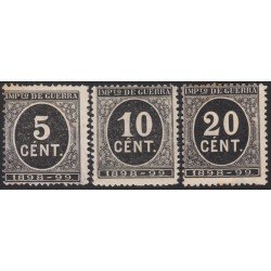 España Spain 236/39 1898 Cifras Numbers Serie corta MH