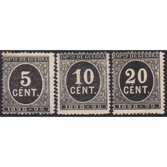 España Spain 236/39 1898 Cifras Numbers Serie corta MH