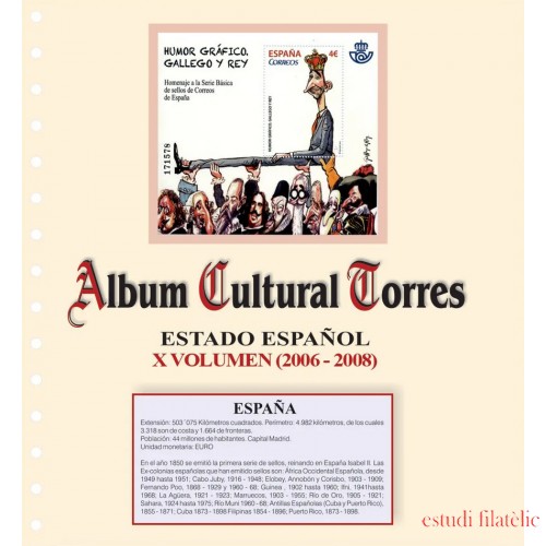 Torres Portada e Índices Estado Español  2006 – 08 Volumen X  